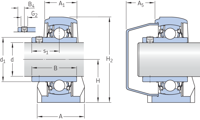 Ball bearing plummer block units - SYWK 50 LTHR