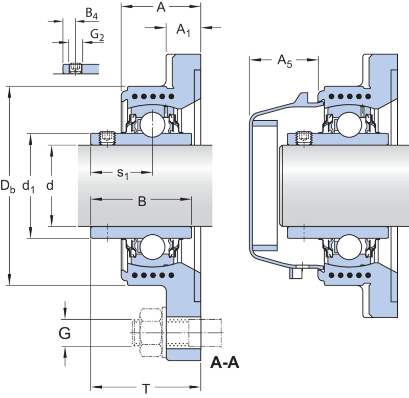 Ball bearing square flanged units - FYWK 30 YTH