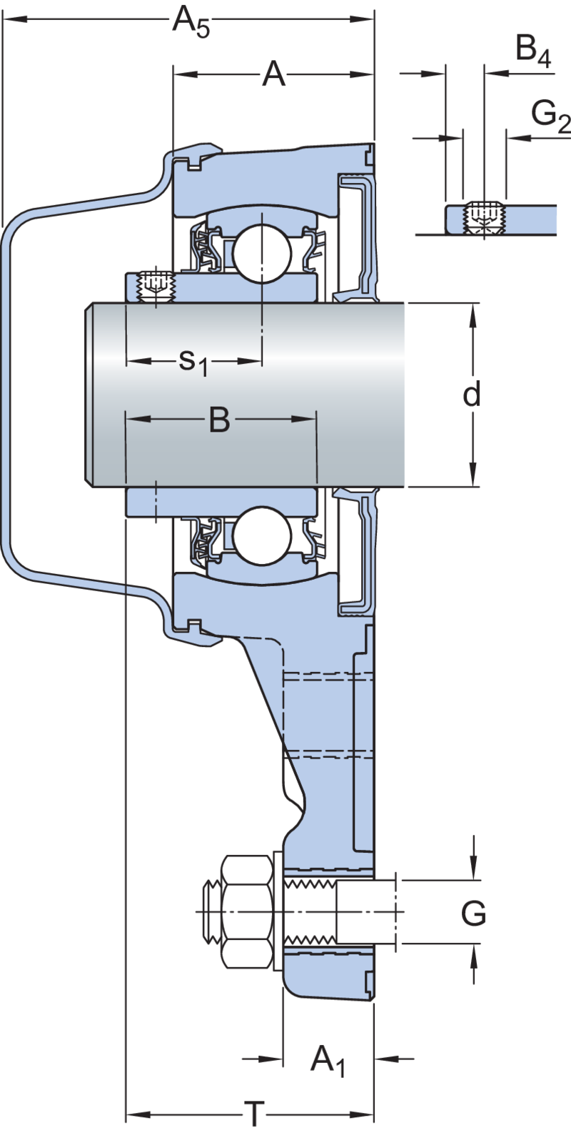 Ball bearing 3-bolt bracket flanged units - F3BBC 25M-CPSS-DFH